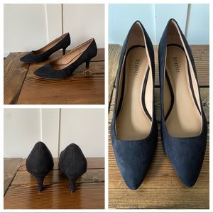 Metaphor Black Suede Pumps NWOT